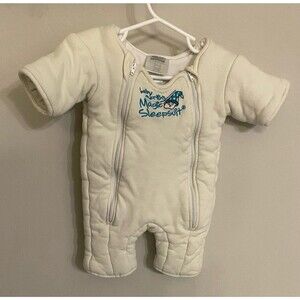 Cream Baby Merlin’s Magic Baby Sleepsuit, Size Small, 3-6 months